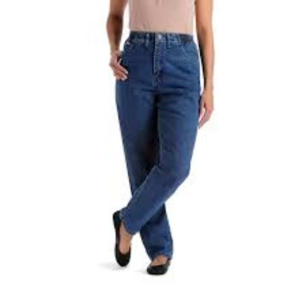 Lee Womens Relaxed Side Elastic Jeans New Size 14 Short